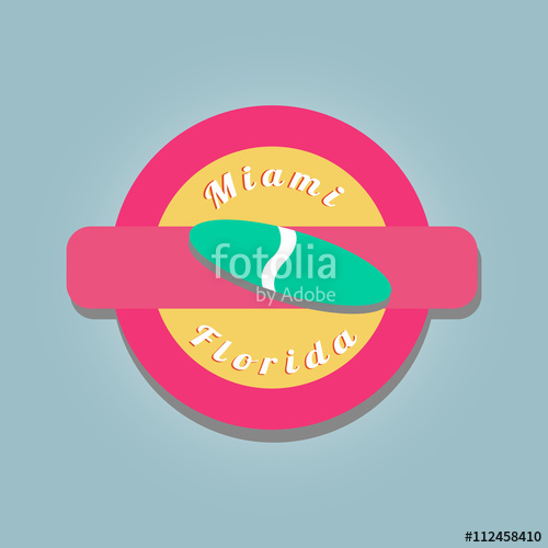 500x500 Miami Vector Miami Illustration Miami St Stock Image