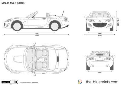 400x283 Mazda Mx Vector Drawing