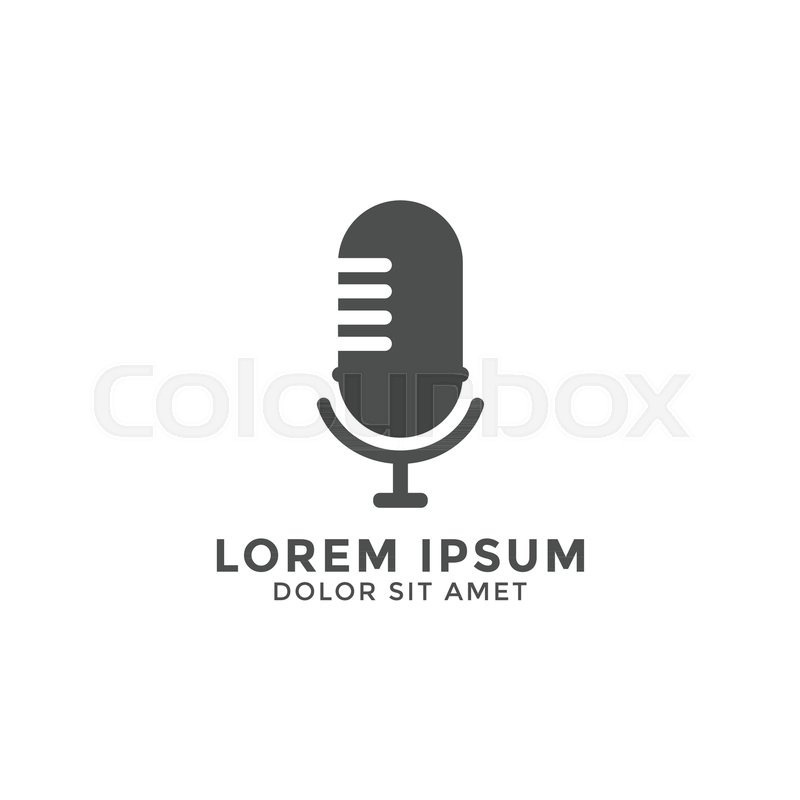 800x800 Microphone Logo Icon Design Template Stock Vector Colourbox