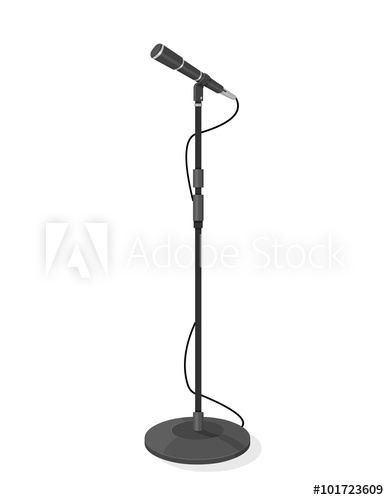389x500 A Vector Illustration Of A Stage Microphone Stage Microphone