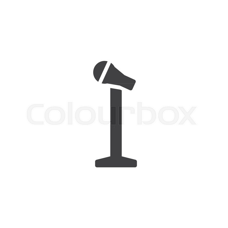 800x800 Microphone On Stand Vector Icon Stock Vector Colourbox