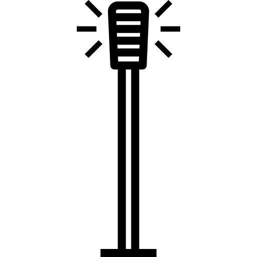 512x512 Microphone With Stand Icons Free Download