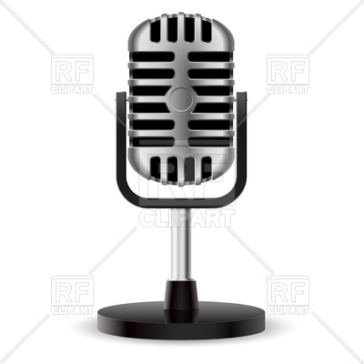 400x400 Realistic Retro Studio Microphone Vector Image Of Objects Dvarg