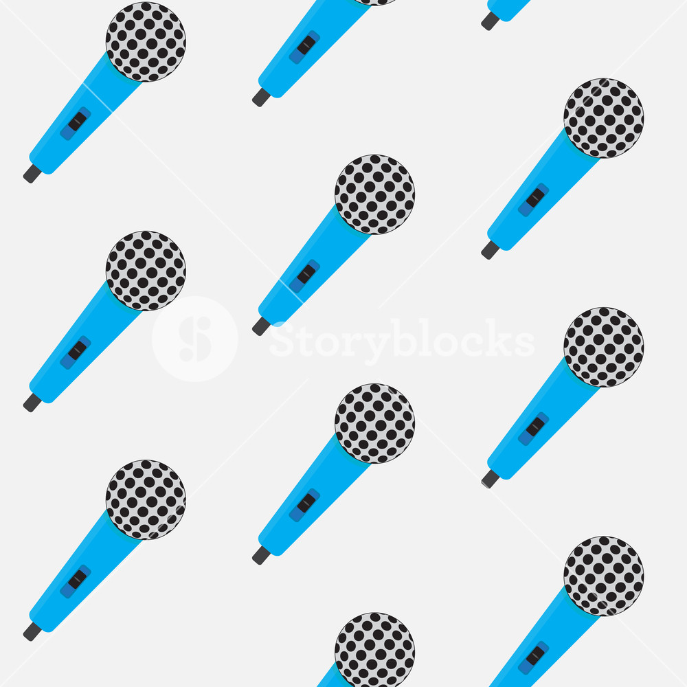 1000x1000 Seamless Pattern Vintage Color Microphone Sound Music Karaoke