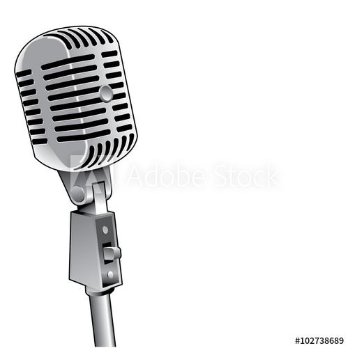 499x500 Vintage Mic Vector Background