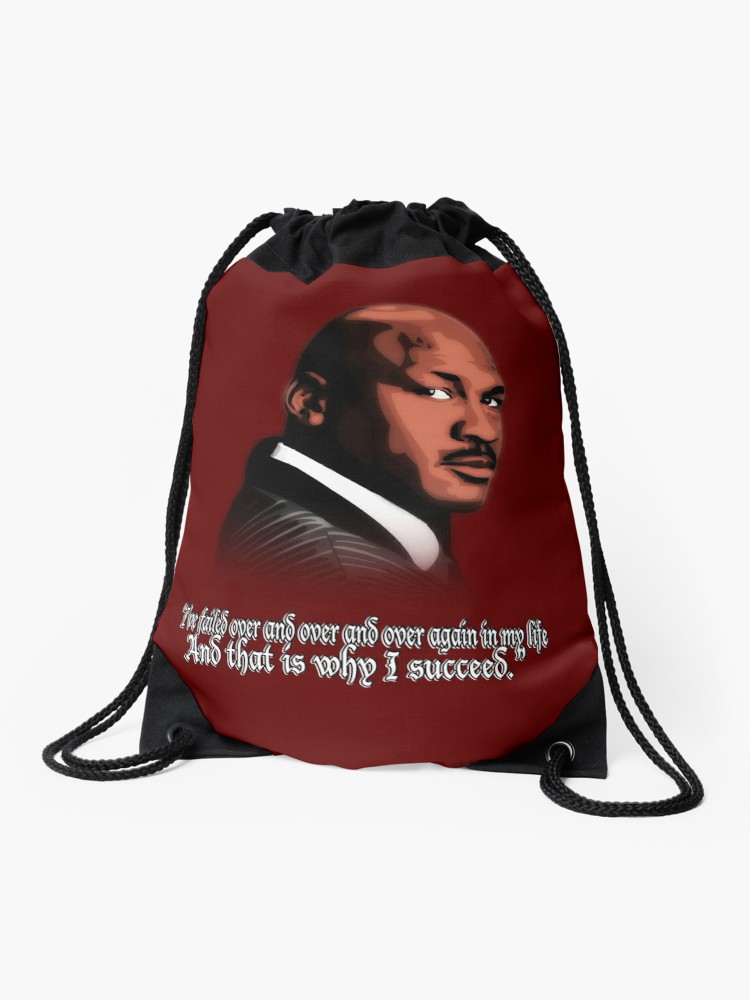 750x1000 Michael Jordan Vector And Quote Drawstring Bag