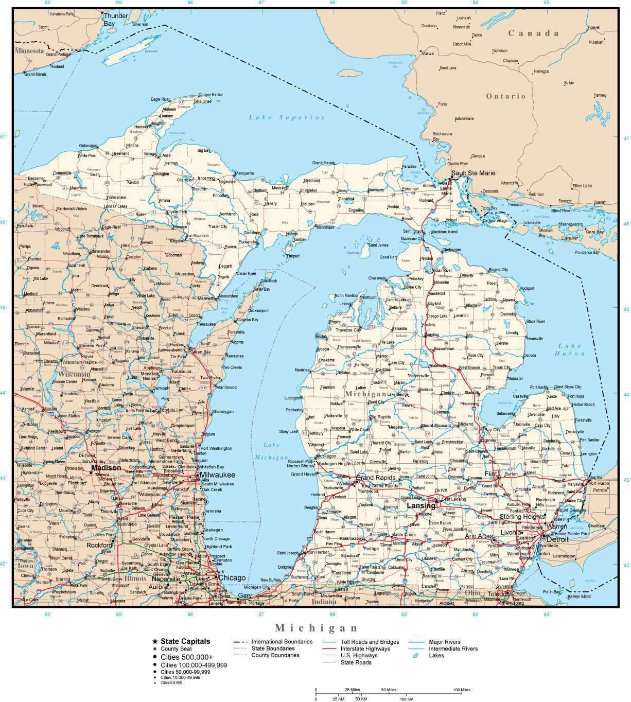 Michigan County Map Vector At Vectorified Com Collection Of Michigan   Michigan County Map Vector 14 