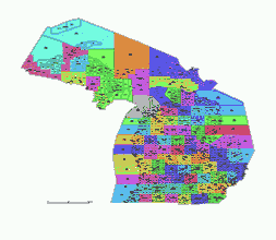 253x220 Preview Of Michigan State Subdivision Map, County Seats Of Mi