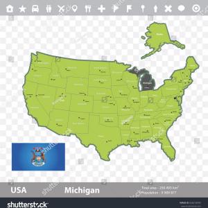 300x300 Best Hd Stock Illustration Michigan County Map Cdr Soidergi