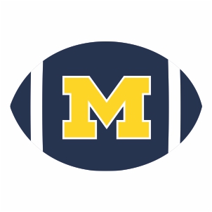 302x302 Michigan Wolverines M Ball Logo Vector