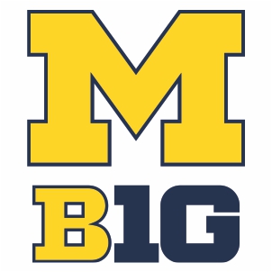302x302 Michigan Wolverines M Big Logo Cut