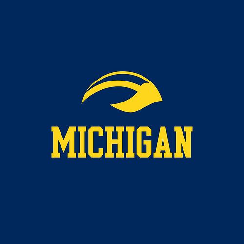 500x500 Michigan Football Logo Michigan Football Logo Vector