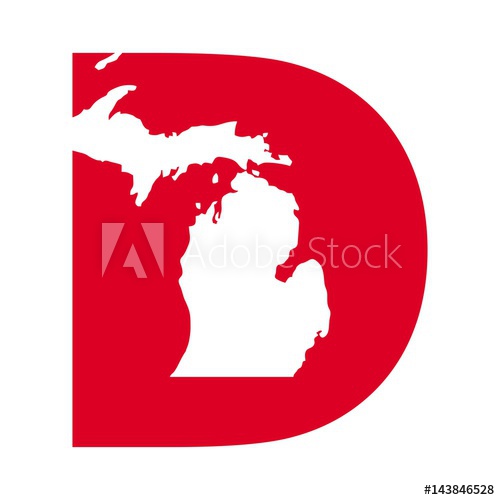 500x500 Michigan Logo Vector Letter D