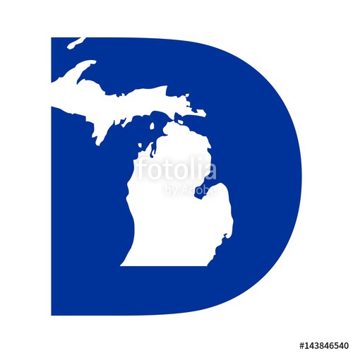 500x500 Michigan Logo Vector Letter D Stock Image And Royalty Free