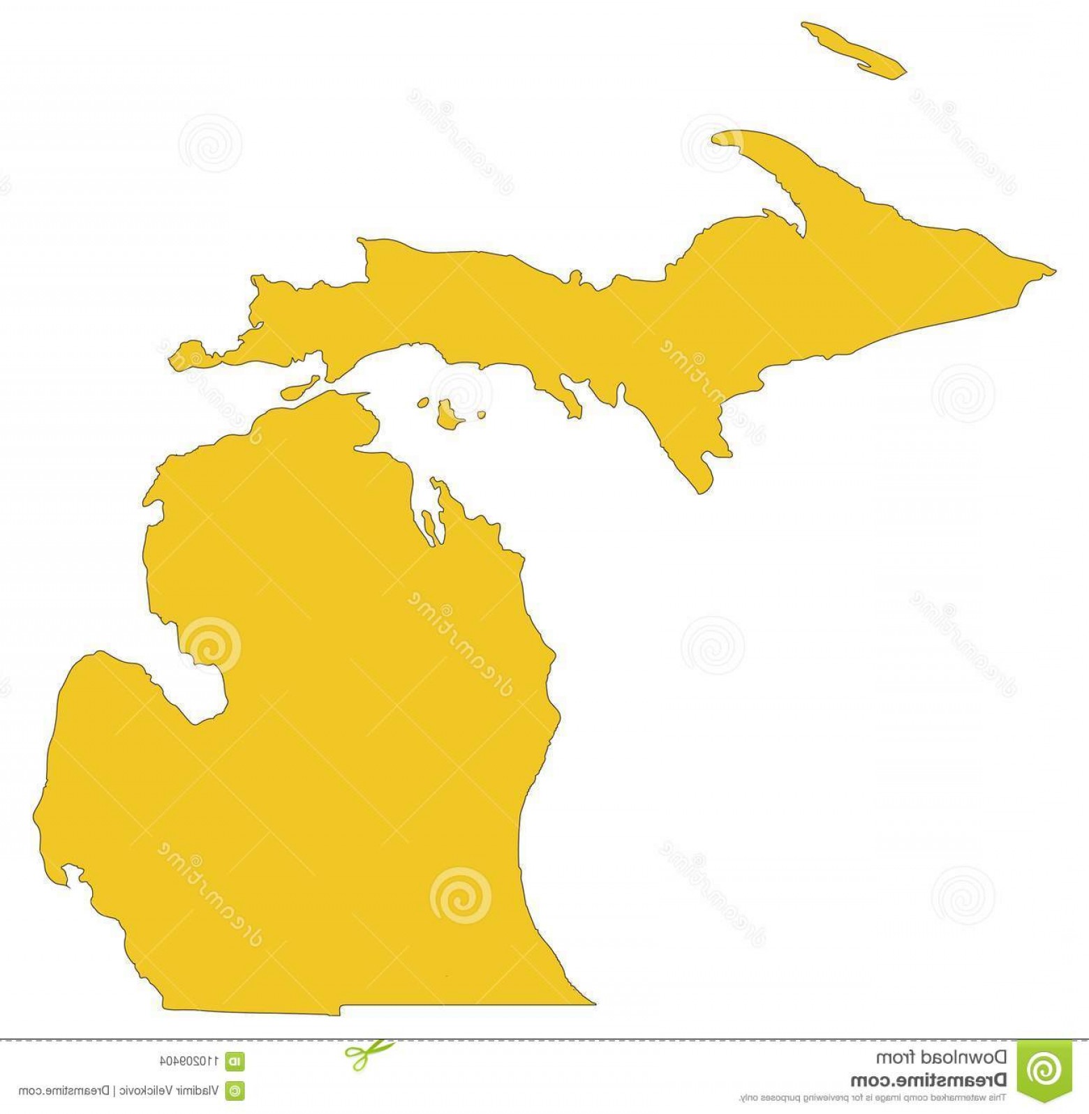 1560x1597 Vector Michigan Map State Great Lakes Midwestern Regions