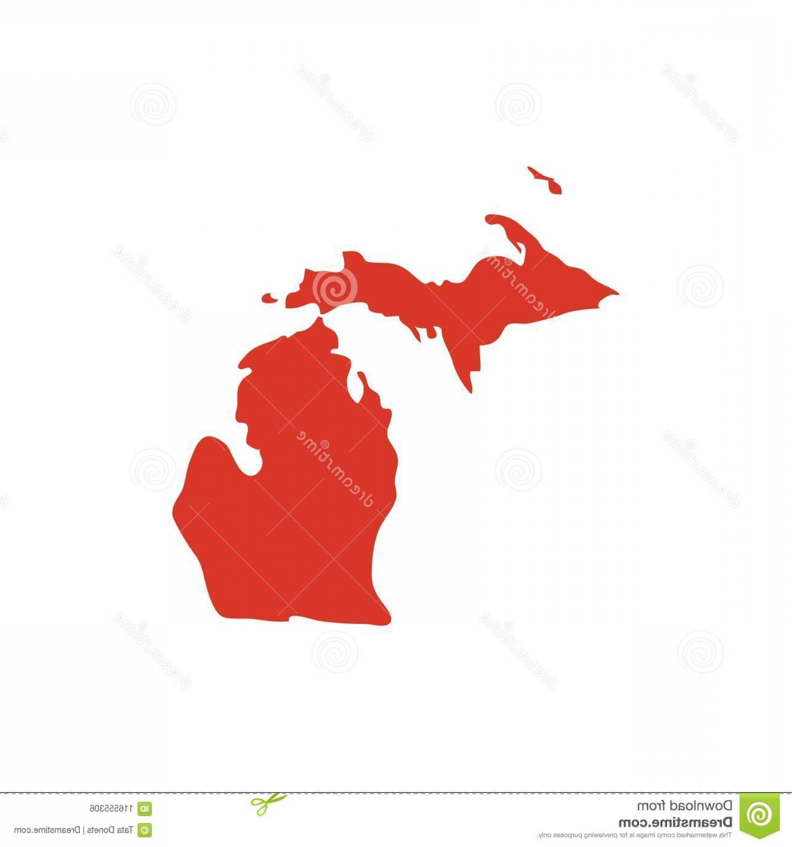 1560x1668 State Michigan Vector Map Silhouette Mi Shape Icon Outline Contour