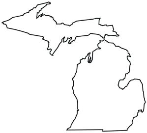 Michigan Outline Vector at Vectorified.com | Collection of Michigan ...