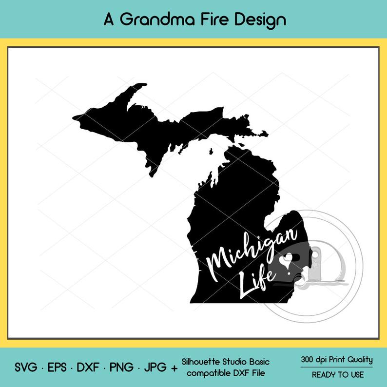 794x794 Michigan Michigan Life Michigan Silhouette Michigan Etsy