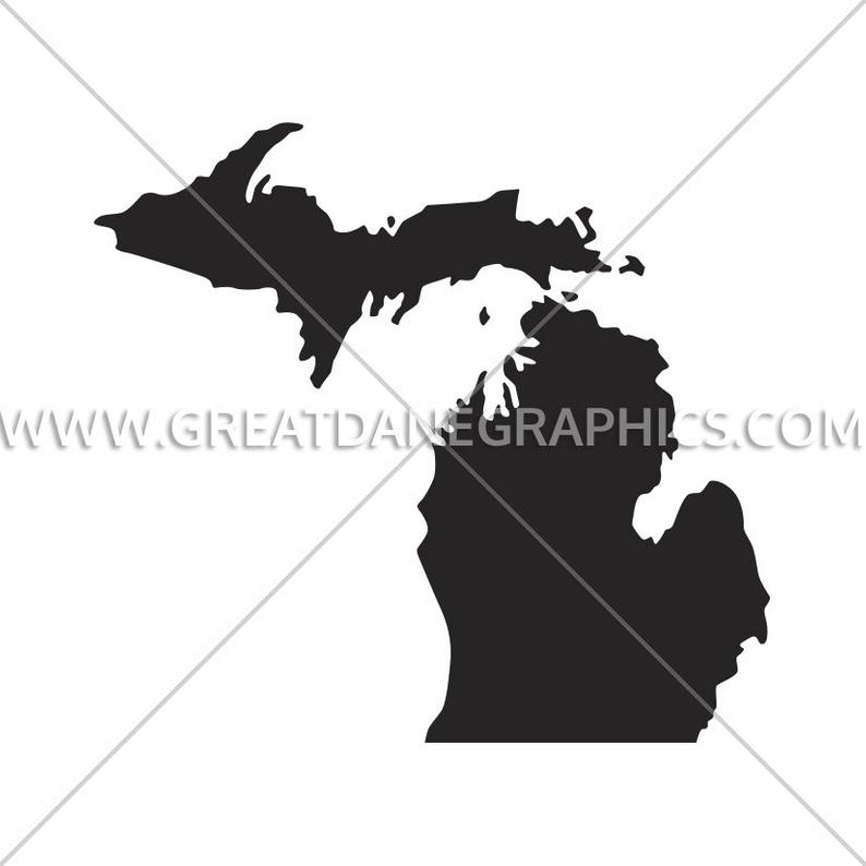 794x794 Michigan Silhouette Michigan Michigan Vector State Etsy