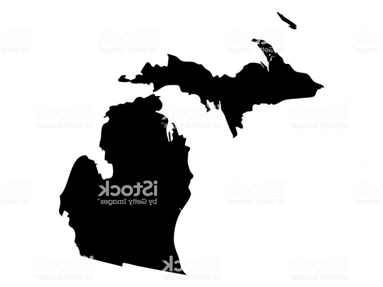 Michigan Silhouette Vector at Vectorified.com | Collection of Michigan ...