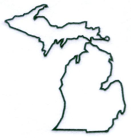 459x484 State Of Michigan Outline Map Of The Us State Vector Michigan