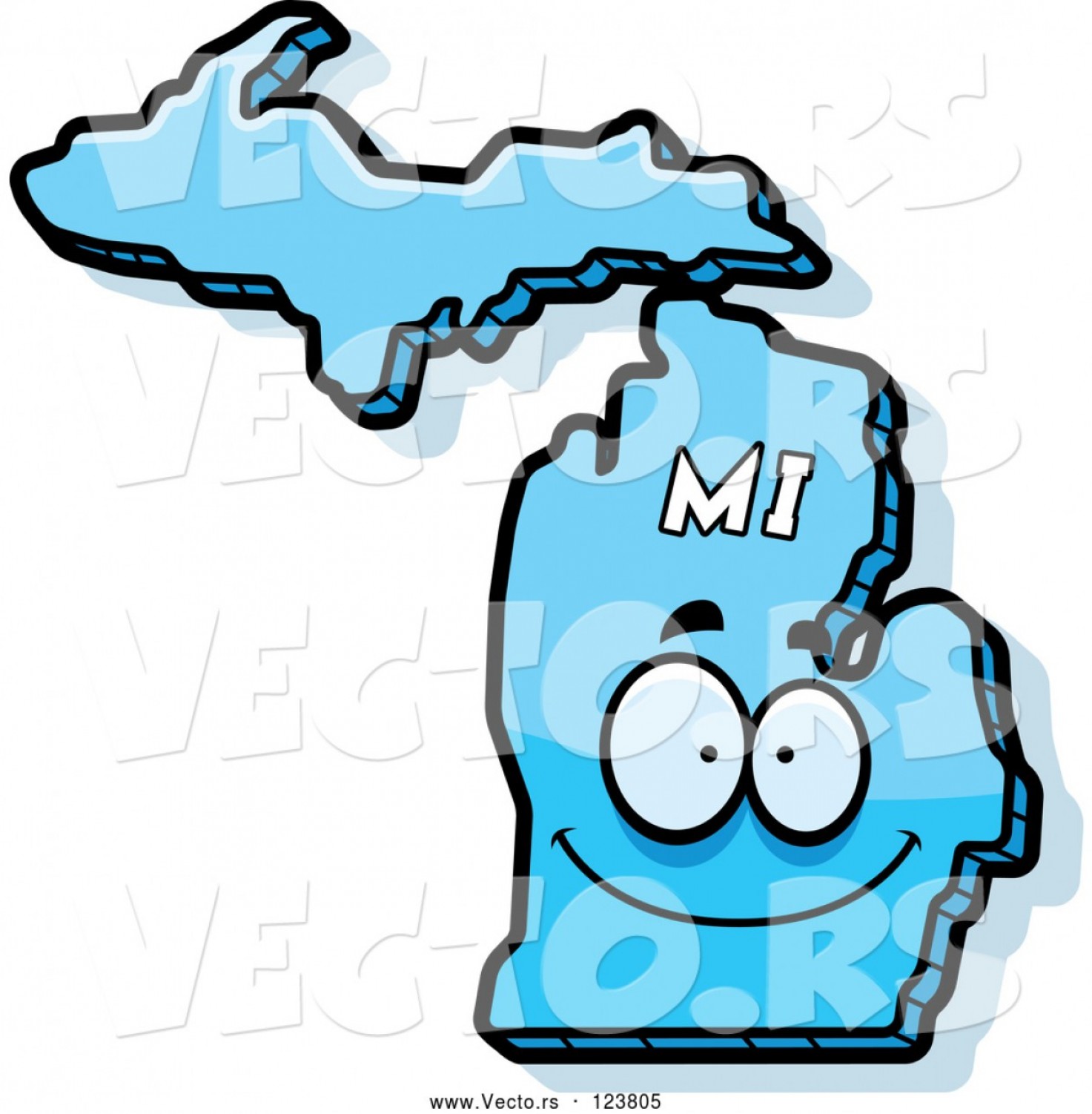 1473x1502 Vector Of Cartoon Happy Blue Michigan State Character