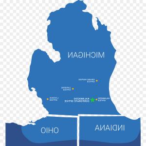 300x300 Map Of The Us State Michigan Vector Catchsplace