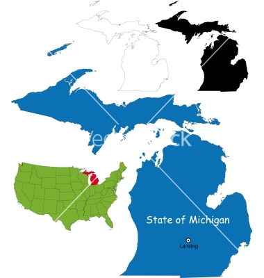 380x400 Best Photos Of Michigan Map Vector
