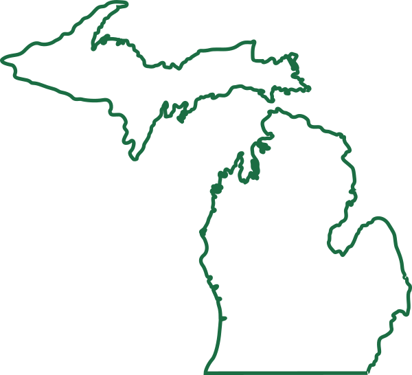 600x546 Michigan Outline Png Vector, Clipart