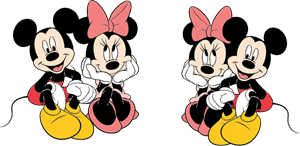 300x146 Mickey And Minnie Logo Vector