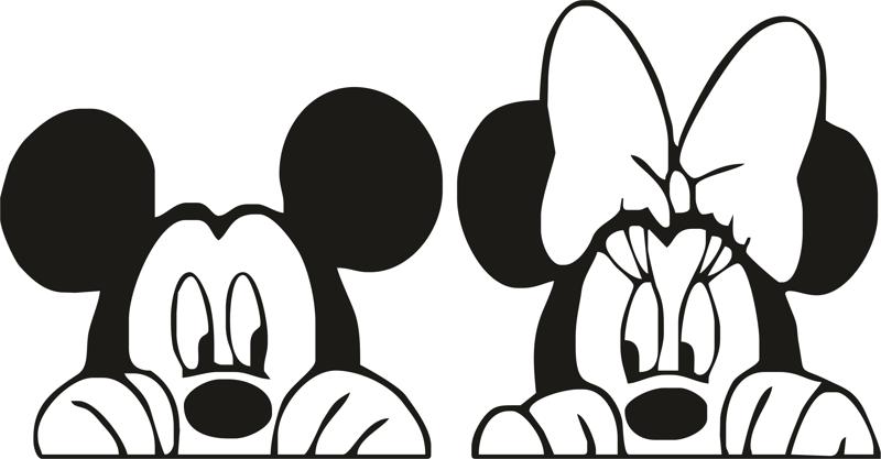 800x417 Mickey And Minnie Mouse Slihouette Vector Free Vector Free