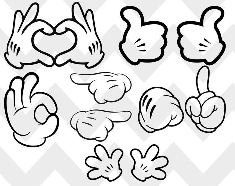 Mickey Hand Vector at Vectorified.com | Collection of Mickey Hand ...
