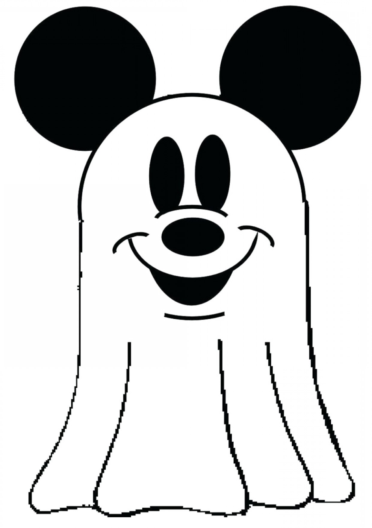 1242x1764 Mickey Mouse Ears Printable Coloring Pages Ghost Free Outline