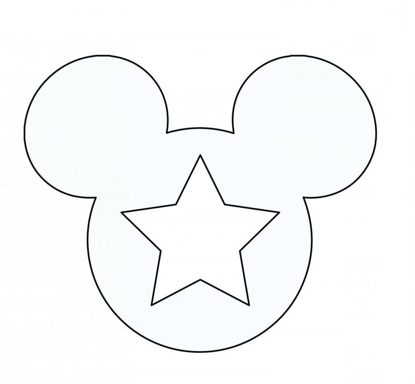 846x783 Coloring Provided That Mickey Mouse Template Ears Printable