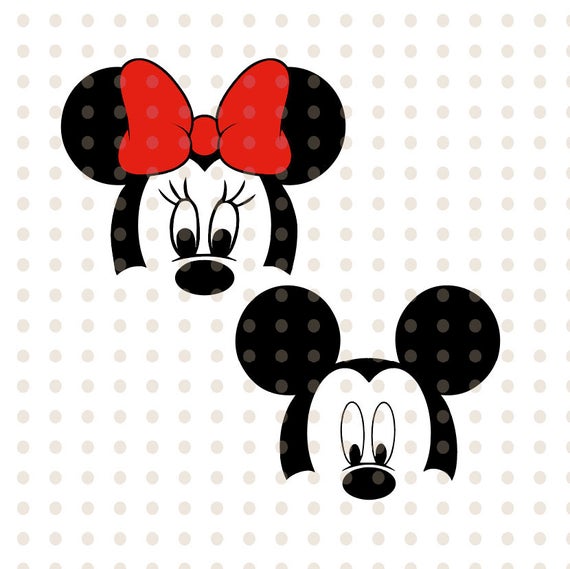 Mickey Minnie Mouse Layered Head Face Png Vector Etsy. 