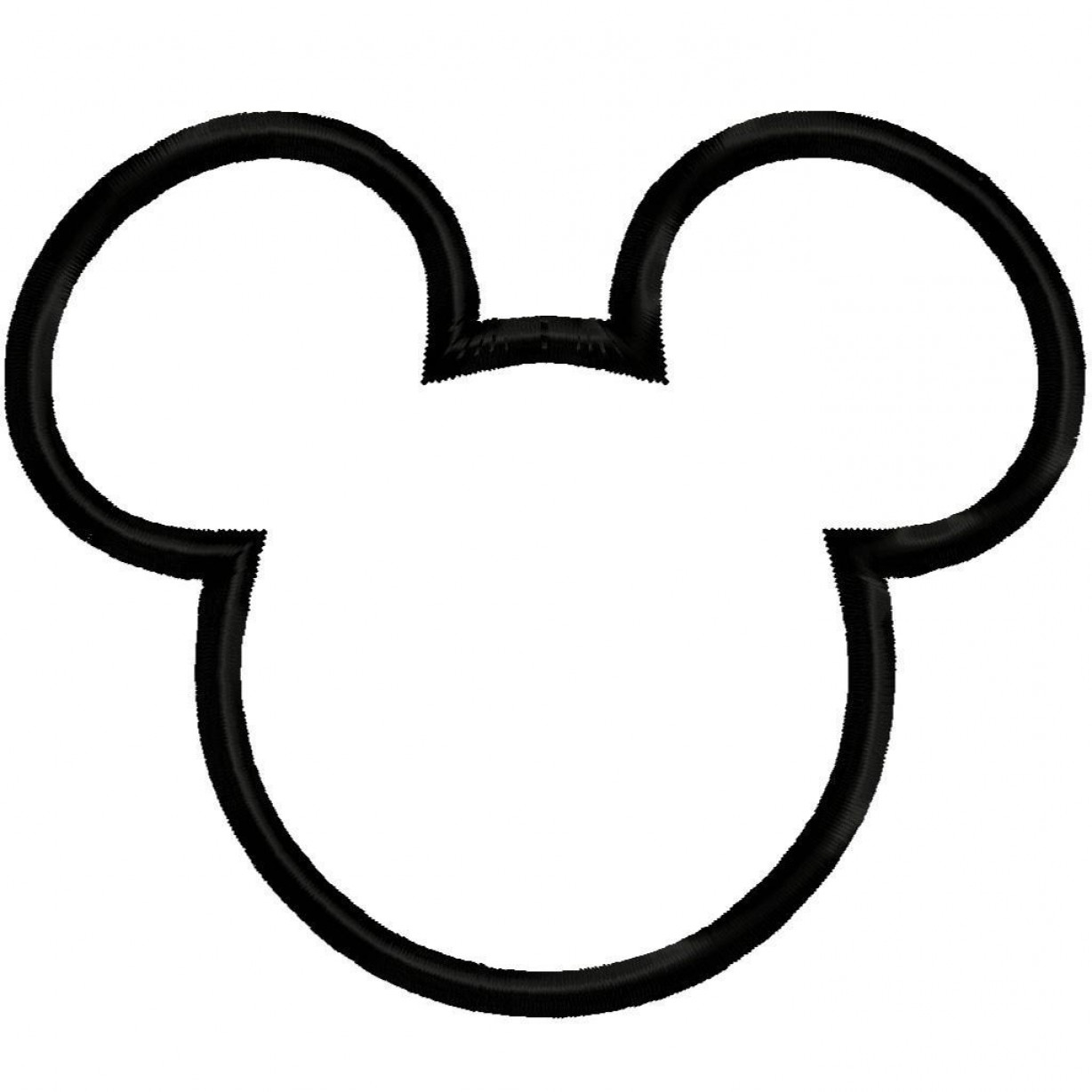 1228x1228 Mickey Mouse Ears Silhouette Vector