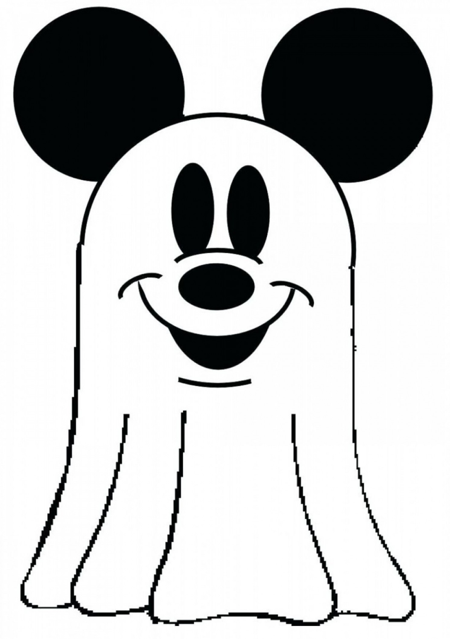 Download Mickey Mouse Black And White Vector at Vectorified.com ...