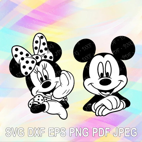 570x570 Png Dxf Minnie Mickey Mouse Black White Disney Cut Etsy