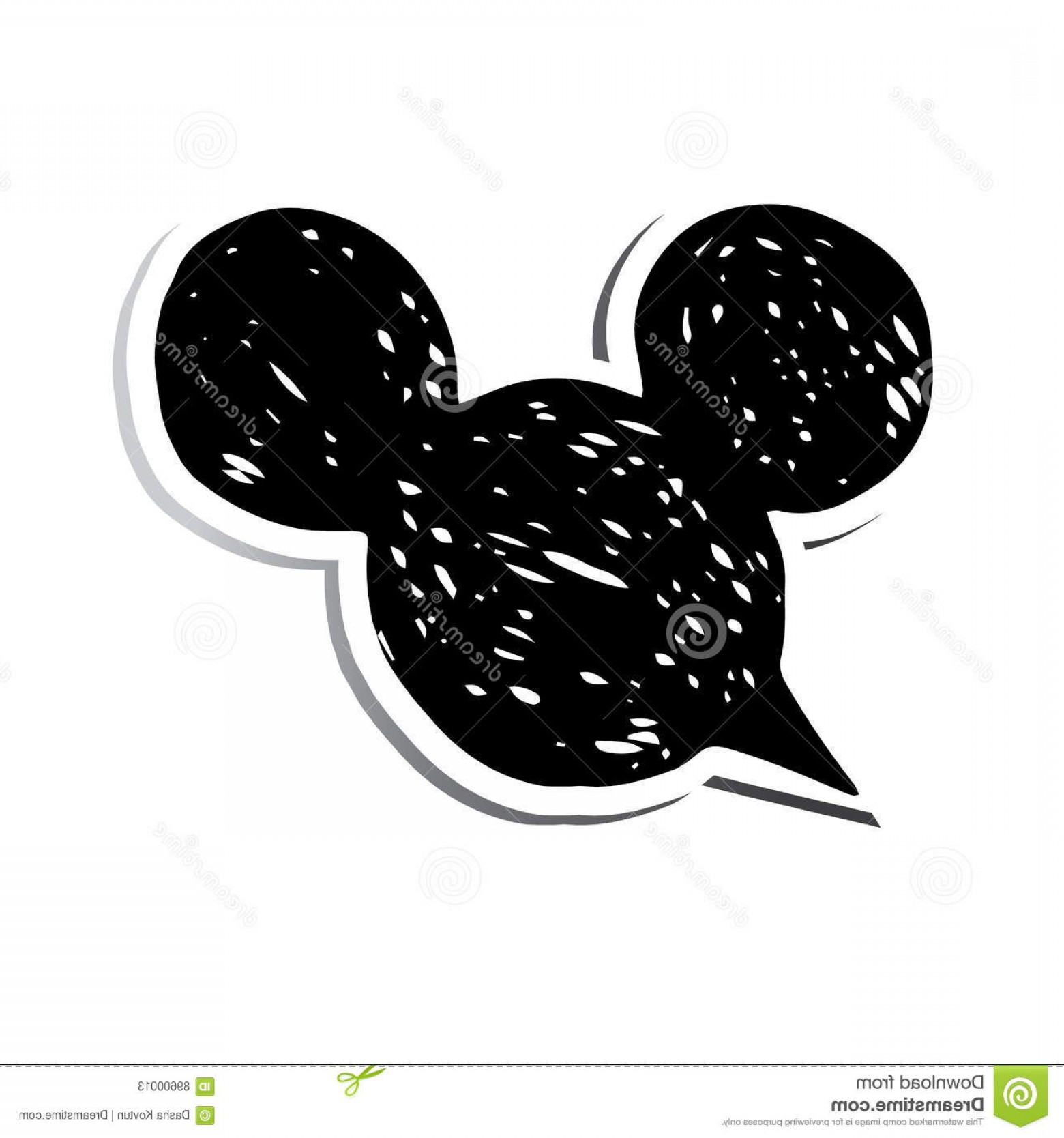 Mickey Mouse Black And White Vector at Vectorified.com | Collection of ...