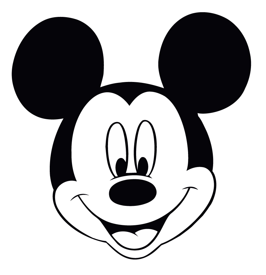 850x879 Mickey Mouse Black And White Face Group With Items