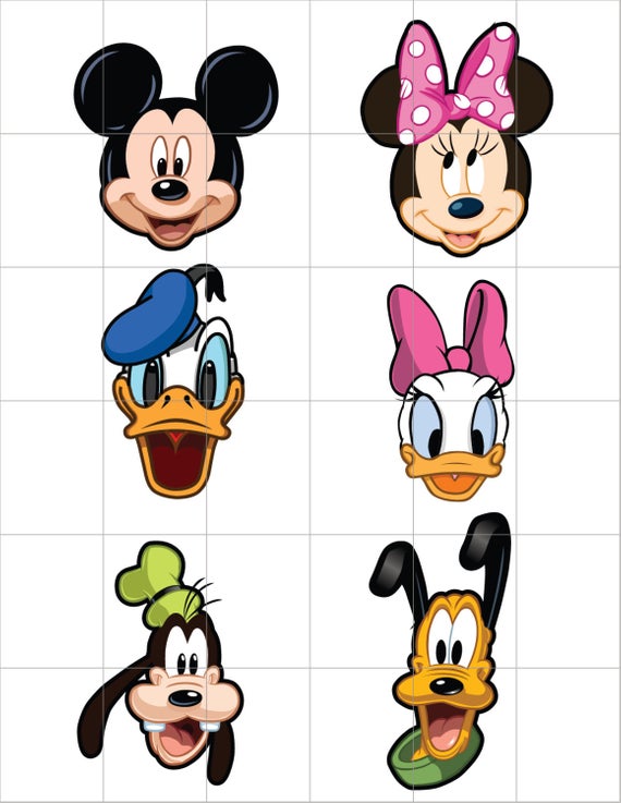 570x737 Mickey Mouse Clubhouse Characters Cutouts Vectors Mickey Etsy