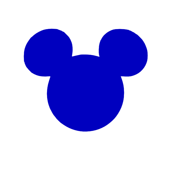 600x600 Blue Mickey Mouse Ears Clipart