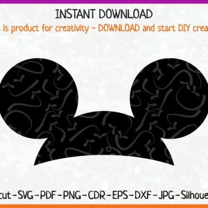 Mickey Mouse Ears Vector at Vectorified.com | Collection of Mickey ...