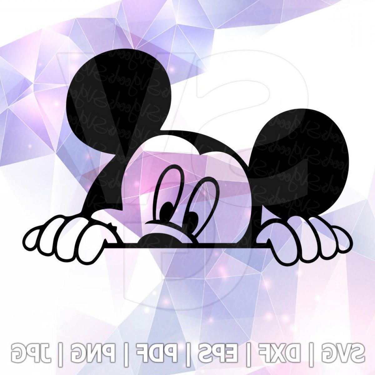 1200x1200 Mickey Mouse Peeking Dxf Vector Soidergi
