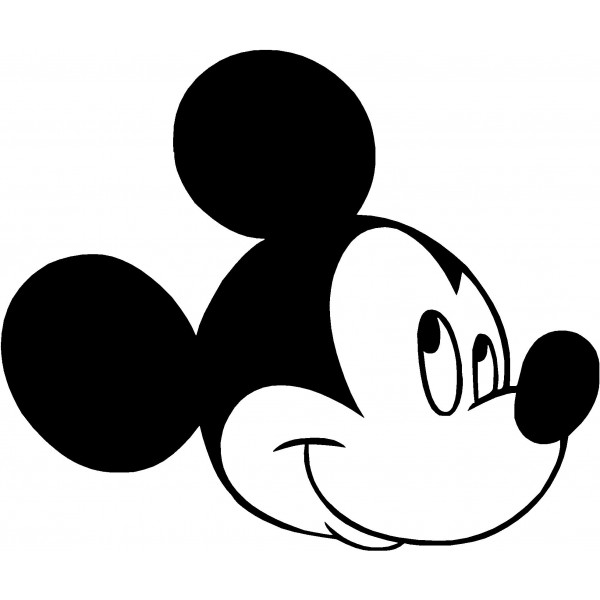 600x600 Mickey Mouse Black And White Face Group With Items