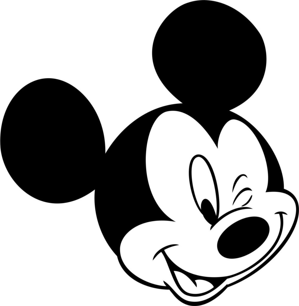 1001x1024 Mickey Mouse Face Vector