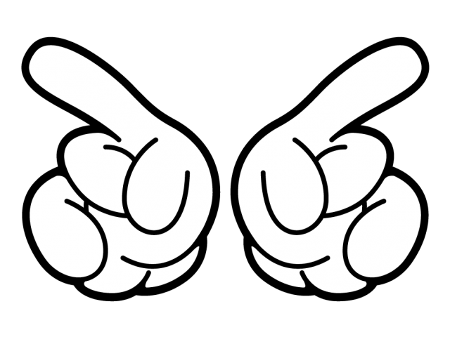 Mickey Mouse Hands Vector at Vectorified.com | Collection of Mickey ...