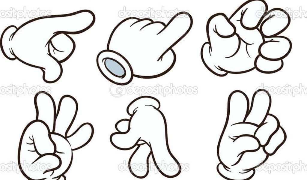 1024x600 Drawings Of Mickey Mouse Hands Cartoon Gloved Hands Stock Vector