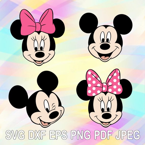 Minnie Mickey Mouse Head Ears Pink Bow Disney Layered Cut 570x570 Minnie Mickey Mouse Head Ears Pink Bow Disney Layered Cut