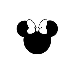 300x300 Mickey Mouse Head Vector Image Black White Cutting Mickey